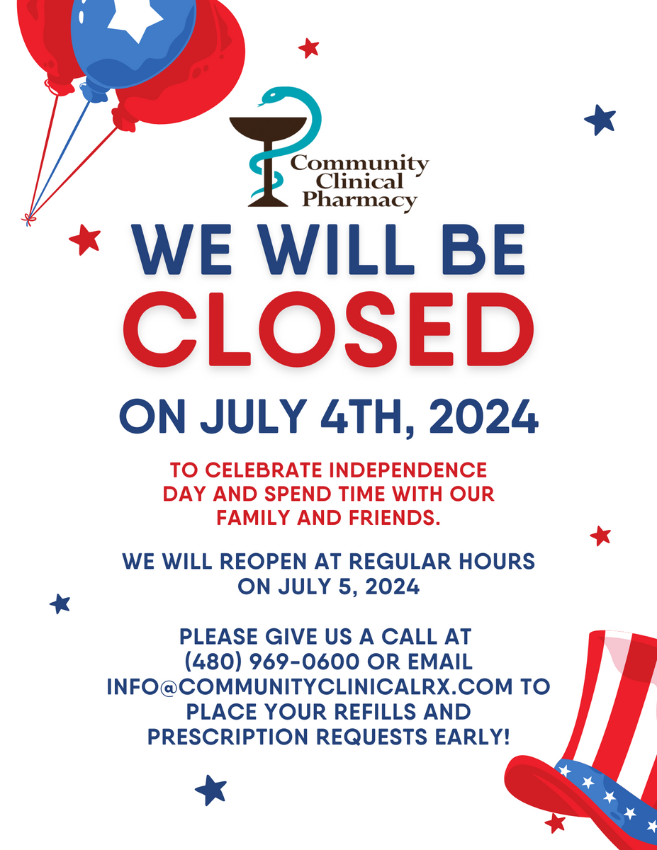 Flyer Fourth of July Holiday Hours (All Pharmacy Variations
