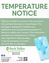 Load image into Gallery viewer, Postcard - Temperature/Cold Pack Notice (All Pharmacy Variations)