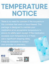 Load image into Gallery viewer, Postcard - Temperature/Cold Pack Notice (All Pharmacy Variations)