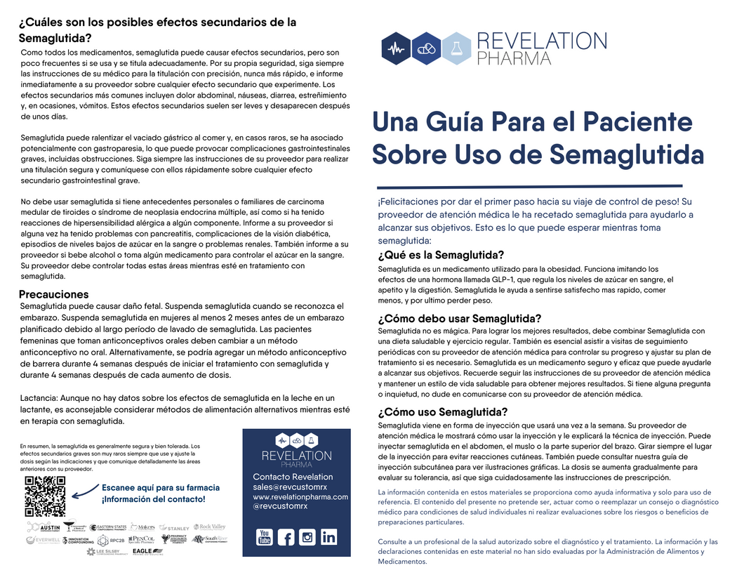 Patient Guide for Semaglutide - General in Spanish (Revelation)