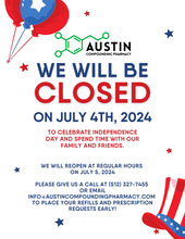 Load image into Gallery viewer, Flyer - Fourth of July Holiday Hours (All Pharmacy Variations)