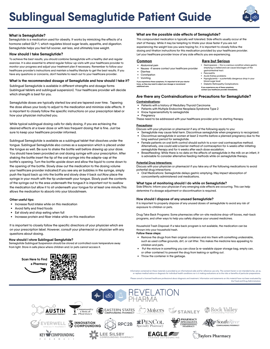 Patient Information Leaflet (PIL) - Sublingual Semaglutide (All Pharmacies + RPC2B + Everwell +Unbranded)