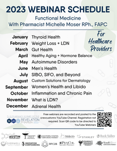 2023 Webinar Schedule (Functional Medicine with Pharmacist Michelle Moser)