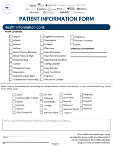 Provider Handout - Patient Information Form (All Pharmacies)