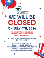 Load image into Gallery viewer, Flyer - Fourth of July Holiday Hours (All Pharmacy Variations)