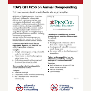 Prescriber Brief- GFI 256 on Animal Compounding - Pencol