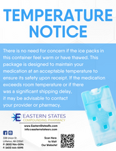 Load image into Gallery viewer, Postcard - Temperature/Cold Pack Notice (All Pharmacy Variations)