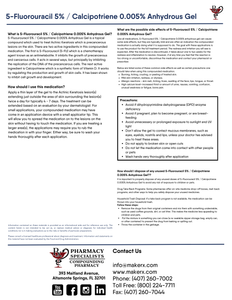 Patient Information Leaflet - Fluorouracil / Calcipotriene (All Pharmacies + Pencol + Pharmacy Specialists)