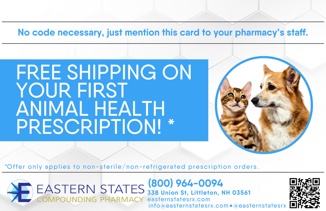 Postcard - Animal Health Free Shipping (Eastern States)