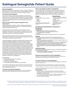 Patient Information Leaflet (PIL) - Sublingual Semaglutide (All Pharmacies + RPC2B + Everwell +Unbranded)