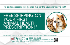 Postcard - Animal Health Free Shipping (Community Clinical, Eastern States, Makers, Pencol, Rock Valley, South River)