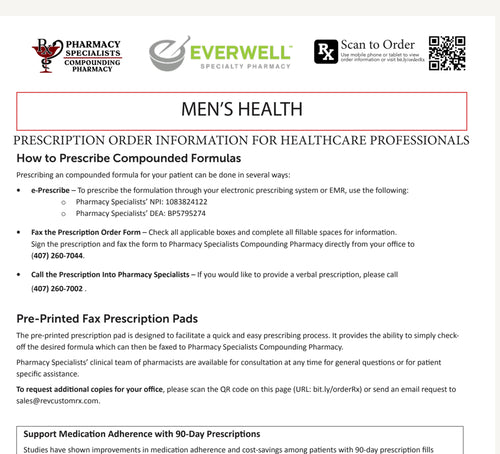 RX Template - Men's Health (Everwell/Pharmacy Specialists)