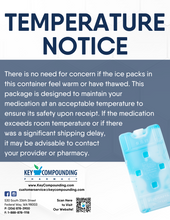 Load image into Gallery viewer, Postcard - Temperature/Cold Pack Notice (All Pharmacy Variations)