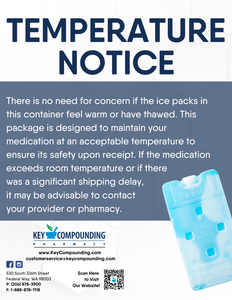 Postcard - Temperature/Cold Pack Notice (All Pharmacy Variations)