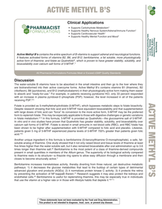 Active Methyl B's 180ct Handout (Pharmacist Formulations)