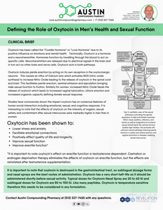 Defining the Role of Oxytocin in Men’s Health and Sexual Function (Austin)