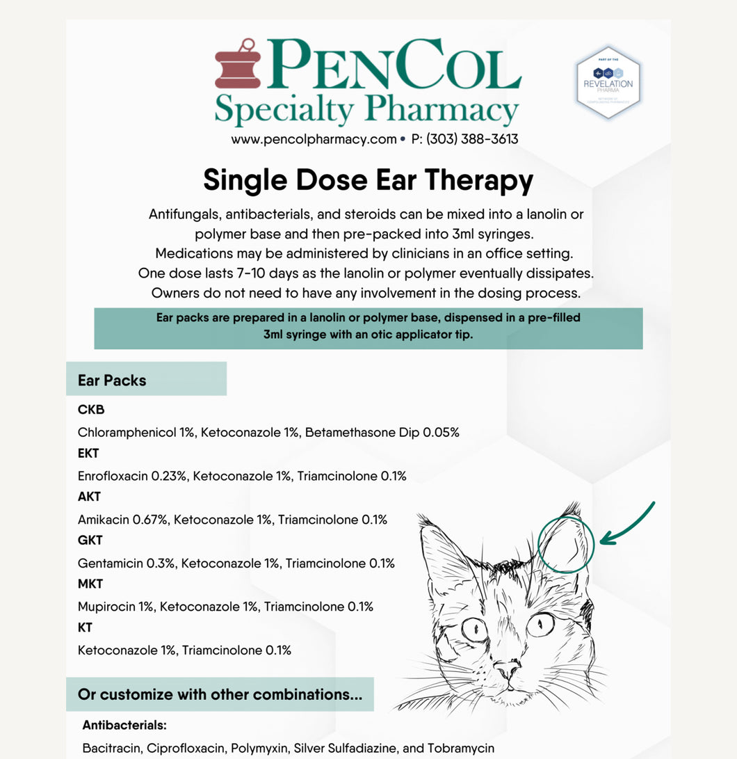 Single Dose Ear Therapy Handout Pencol