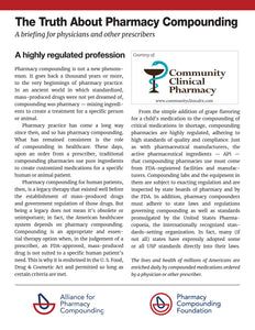 Compounding Regulatory Framework - Community Clinical