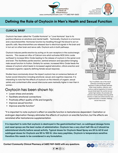 Defining the Role of Oxytocin in Men’s Health and Sexual Function (Community Clinical)