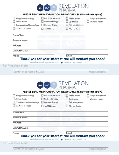 Revelation Contact Conference Card