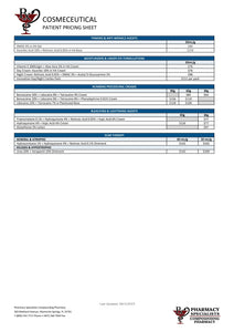 Cosmeceutical Patient Pricing (Pharmacy Specialists)