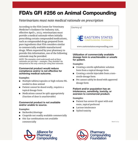 Prescriber Brief -GFI 256 Animal Compounding Eastern States