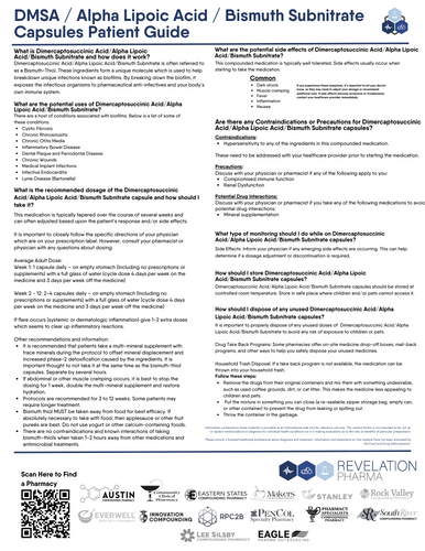 Patient Information Leaflet (PIL) - DMSA/Alpha Lipoic Acid/Bismuth Subnitrate (All Pharmacies)