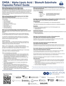 Patient Information Leaflet (PIL) - DMSA/Alpha Lipoic Acid/Bismuth Subnitrate (All Pharmacies)