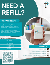 Load image into Gallery viewer, Flyer - Refill Information in Spanish and English (All Pharmacy Variations)