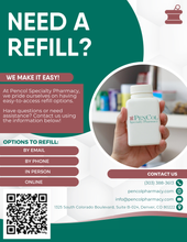 Load image into Gallery viewer, Flyer - Refill Information in Spanish and English (All Pharmacy Variations)