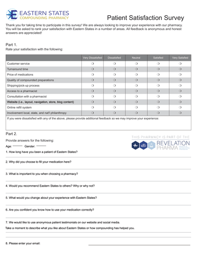 Patient Survey - Eastern States