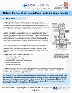 Defining the Role of Oxytocin in Men’s Health and Sexual Function (Eastern States)