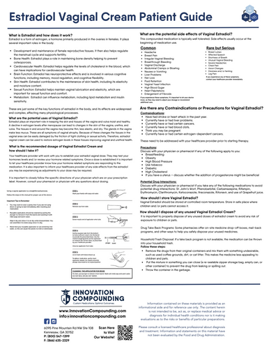 Patient Information Leaflet (PIL) - Estradiol Vaginal Cream (Innovation)