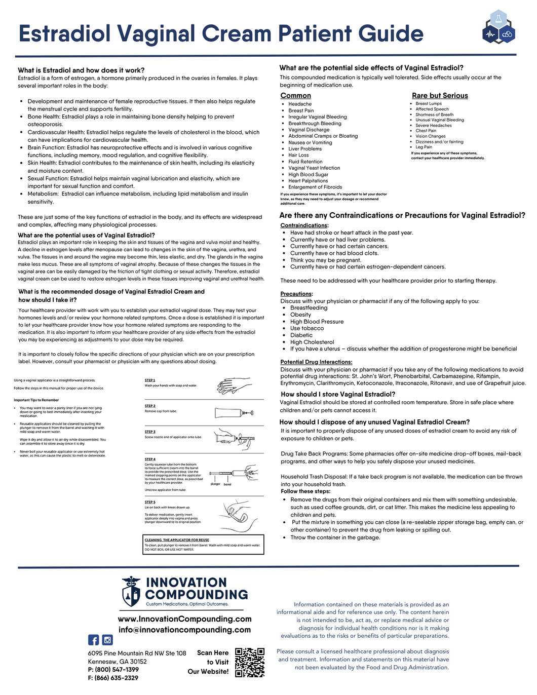 Patient Information Leaflet (PIL) - Estradiol Vaginal Cream (Innovation)