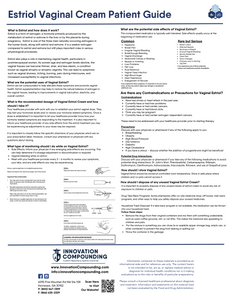 Patient Information Leaflet (PIL) - Estriol Vaginal Cream (Innovation)