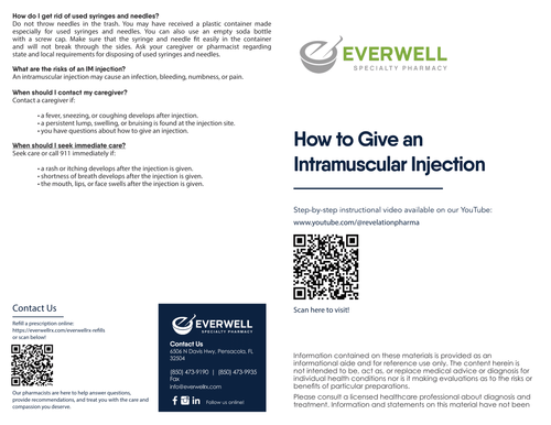 Patient Information Leaflet (PIL) - How to Give an Intramuscular Injection (Everwell)