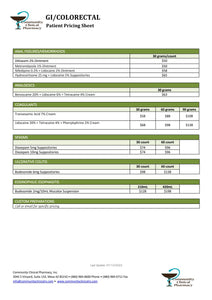 Colorectal Patient Pricing Sheet (Community Clinical)