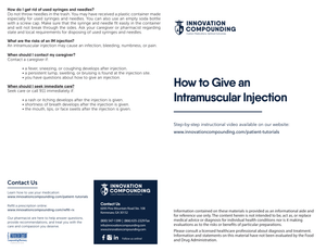 Patient Handout - How to give an IM Injection (Innovation)