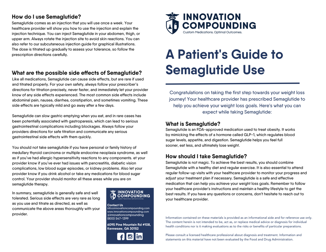 Patient Guide for Semaglutide - Innovation