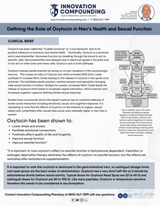 Defining the Role of Oxytocin in Men’s Health and Sexual Function (Innovation)