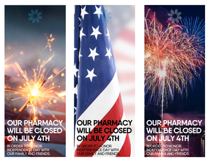 Bag Stuffers - 4th of July Holiday Closure (All Pharmacy Variations)