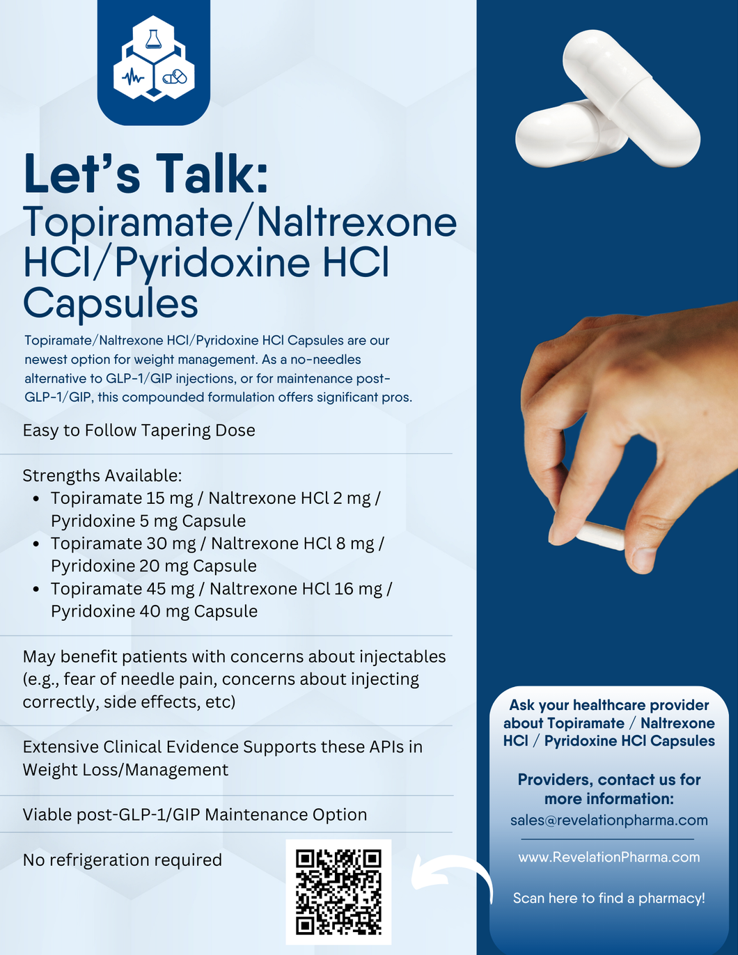 Flyer - Let's Talk Let's Talk Topiramate / Naltrexone HCl / Pyridoxine HCl Capsules (Revelation)