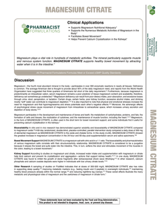 Magnesium Citrate 120ct Handout (Pharmacist Formulations)