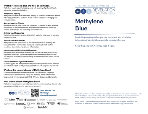 Patient Information Leaflet (PIL) - Methylene Blue (All Pharmacies)