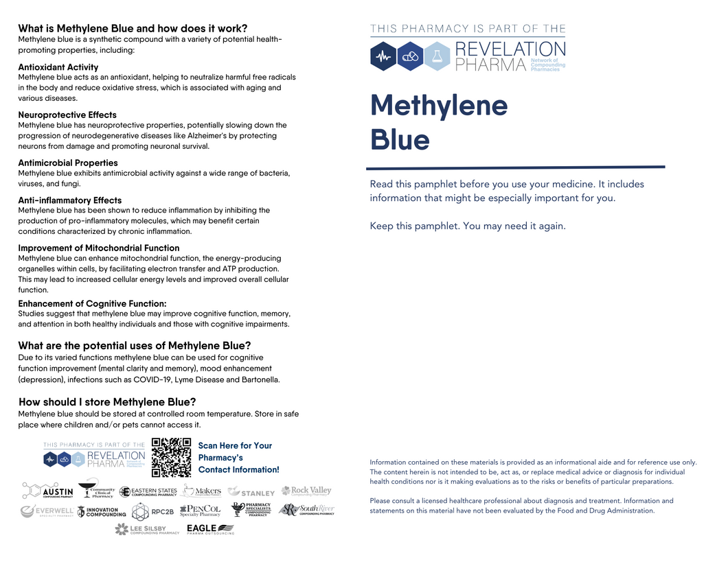 Patient Information Leaflet (PIL) - Methylene Blue (All Pharmacies)