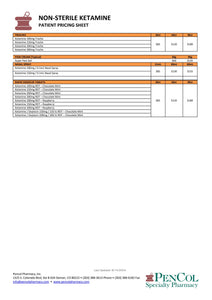 Patient Pricing - Compounded Ketamine (Pencol)