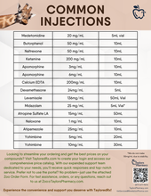 Load image into Gallery viewer, Flyer - Common Injections + Common Meds (Taylor&#39;s)