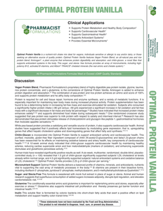 Optimal Protein Vanilla Handout (Pharmacist Formulations)