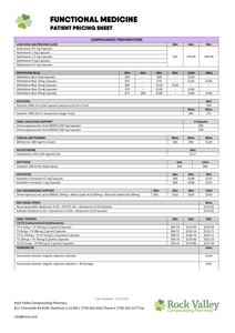 Patient Pricing - Functional Medicine (Rock Valley)