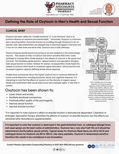 Defining the Role of Oxytocin in Men’s Health and Sexual Function (Pharmacy Specialists)